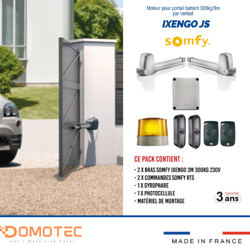 KIT SOMFY IXENGO JS pour porte Battante