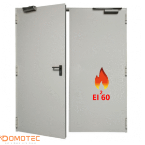 Porte coup feu 2 vantaux blanc 9010