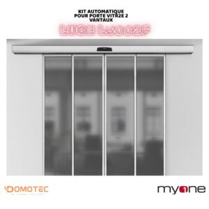 MY ONE Kit automatisme pour porte vitrée 2 vantaux. LUCE L5002F.