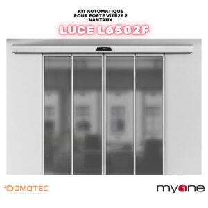 MY ONE Kit automatisme pour porte vitrée 2 vantaux LUCE L6502F.
